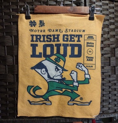 2025 Notre Dame Rally Towel v.s. Texas A&M Shake Down the Thunder Double Sided