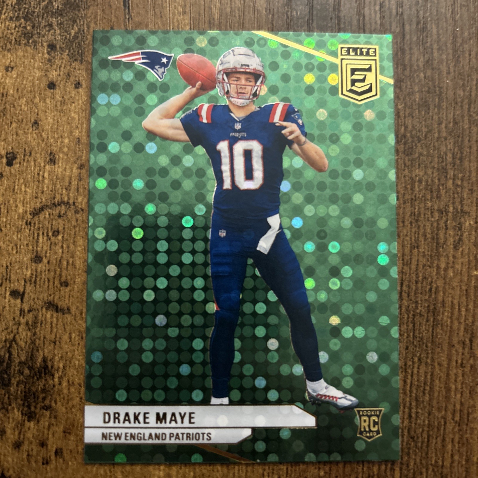 2024 Panini Donruss Elite - Rookies Drake Maye #185 Green Disco (RC)