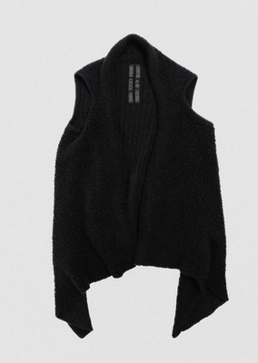 RICK OWENS - FW10 ''GLEAM'' FUZZY WOOL CARDIGAN VEST XL OLMAR AND MIRTA ARCHIVE