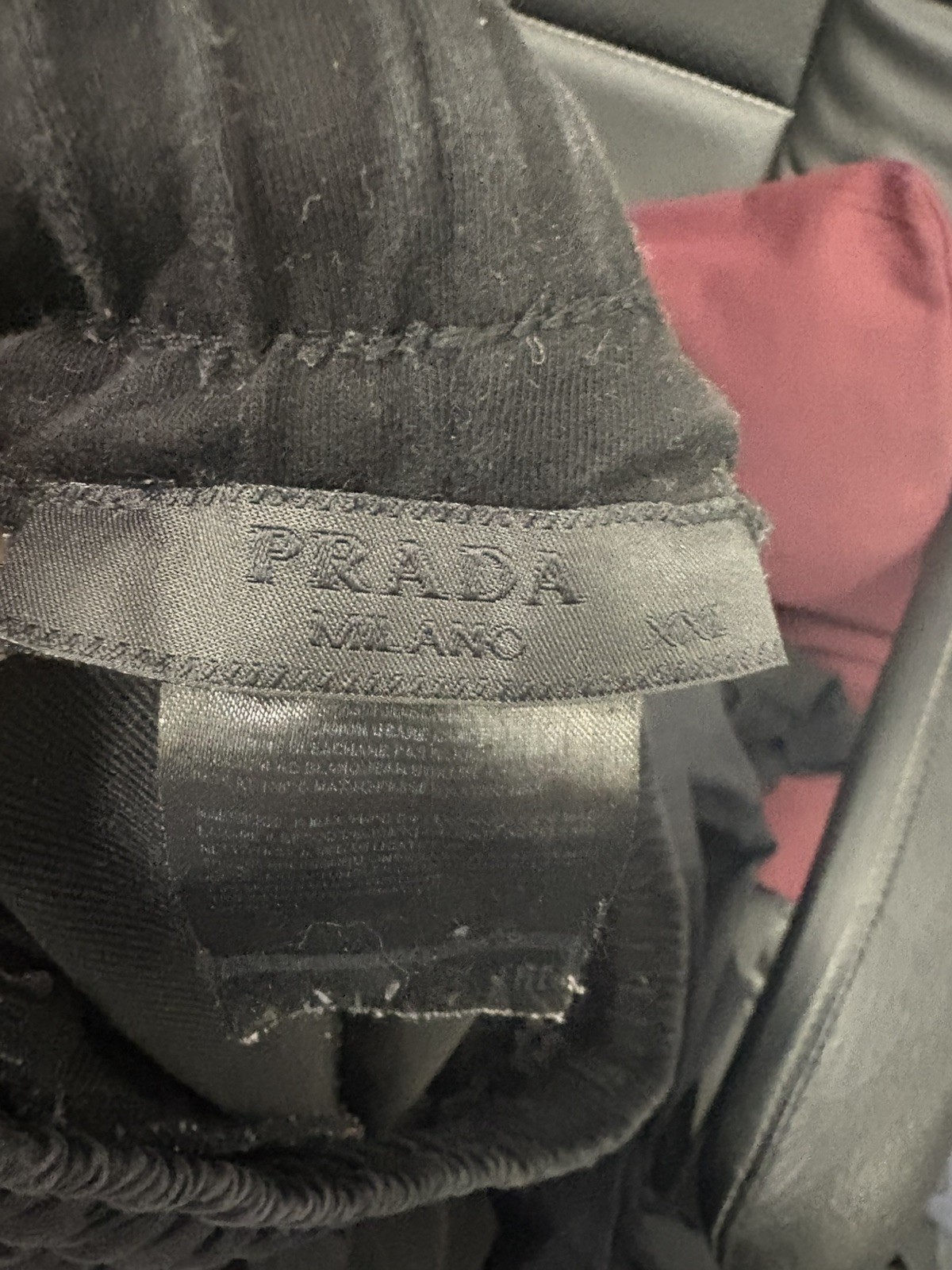 Genuine Prada Men’s Black Joggers Made In Italy Size XL image 4