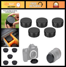 Body Rear Lens Cap Cover Set for Canon EF EF-S Cameras, 5-Pack, Dustproof ABS