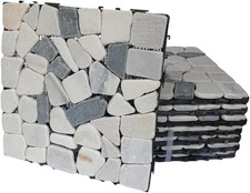 Piastrelle Da Esterno Ad Incastro WPC per Pavimentazione Drenante Terrazzo, Balc