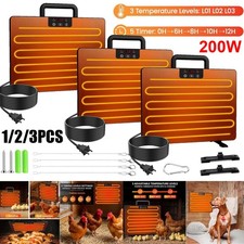 1-3PCS Chicken Coop Heater, Chicken Coop Heater 200W Heating Panel for Winter