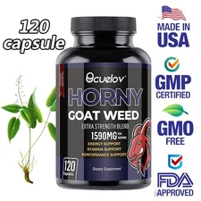 Horny goat weed for Men with Horny Goat Weed 1000mg, Energy, stamina 120 caps