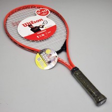 WILSON Federer Junior Tennis Racquet Ages 9-10 25" Grip 3-7/8" Red/Black WR02922