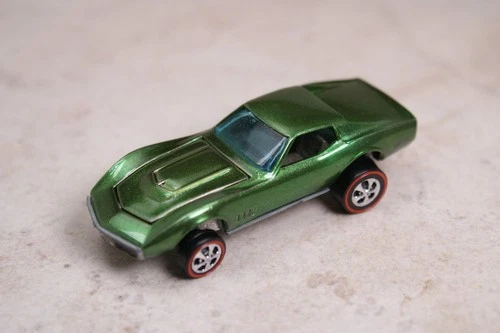 Restored Hot Wheels Redline - HK Custom Corvette in Olive Green! Free Shipping!!