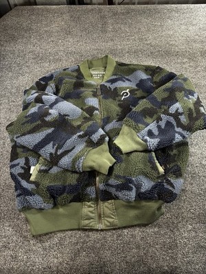 Alpha Industries Peloton Men's Camo Fleece Reversible Jacket Size Xlarge
