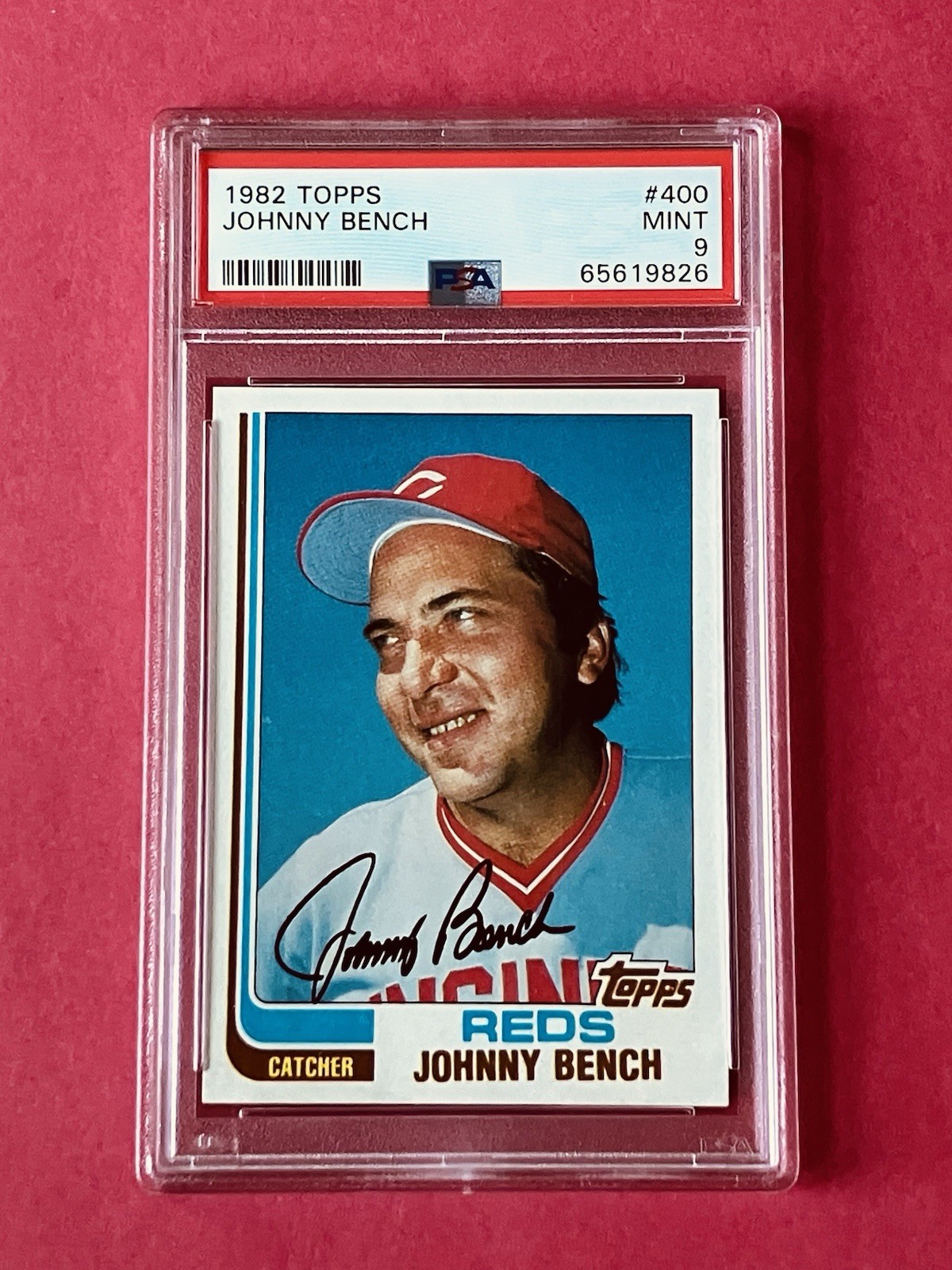 1982 Topps #400 Johnny Bench Cincinnati Reds HOF PSA 9 MINT