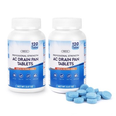 AC Drain Pan Tablets 240 Count, Condensate Tablets, Non-Clog Pan Cleaner, Eff...