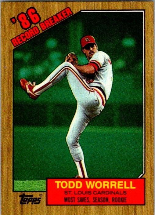 1987 Topps #7 Todd Worrell Collector's Edition (Tiffany)