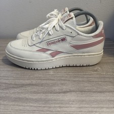 Reebok Club C Double Chalk Smokey Rose Women  s Sneakers Sz 8 Shoes