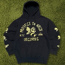 Wu Tang Clan Protect Ya Neck Records Hoodie Sweatshirt Men's Small Black Graphic