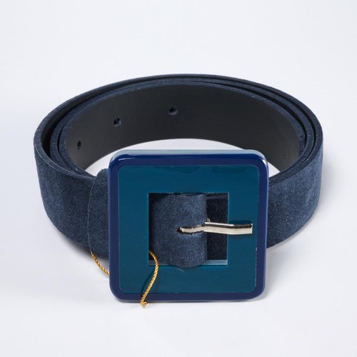 Belt Be Damen 2 Stück Gürtelpaket Schwarz Wildleder Lila Leder Gr. M Neu Mit Etikett - Bild 3 von 6