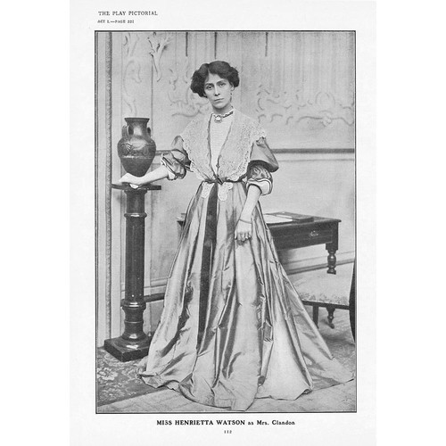 Henrietta Watson in You Never can Tell at the Savoy Theatre Antique Print 1907