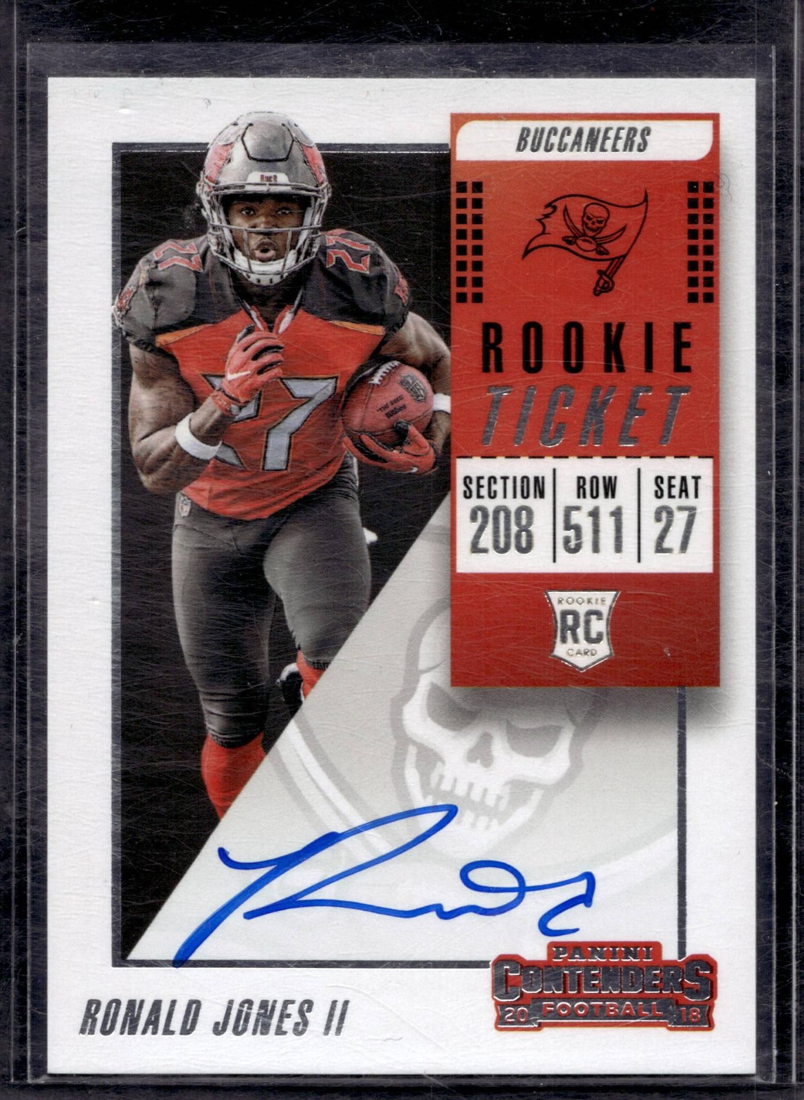 2018 Panini Contenders Ronald Jones II #114a Tampa Bay Buccaneers Auto