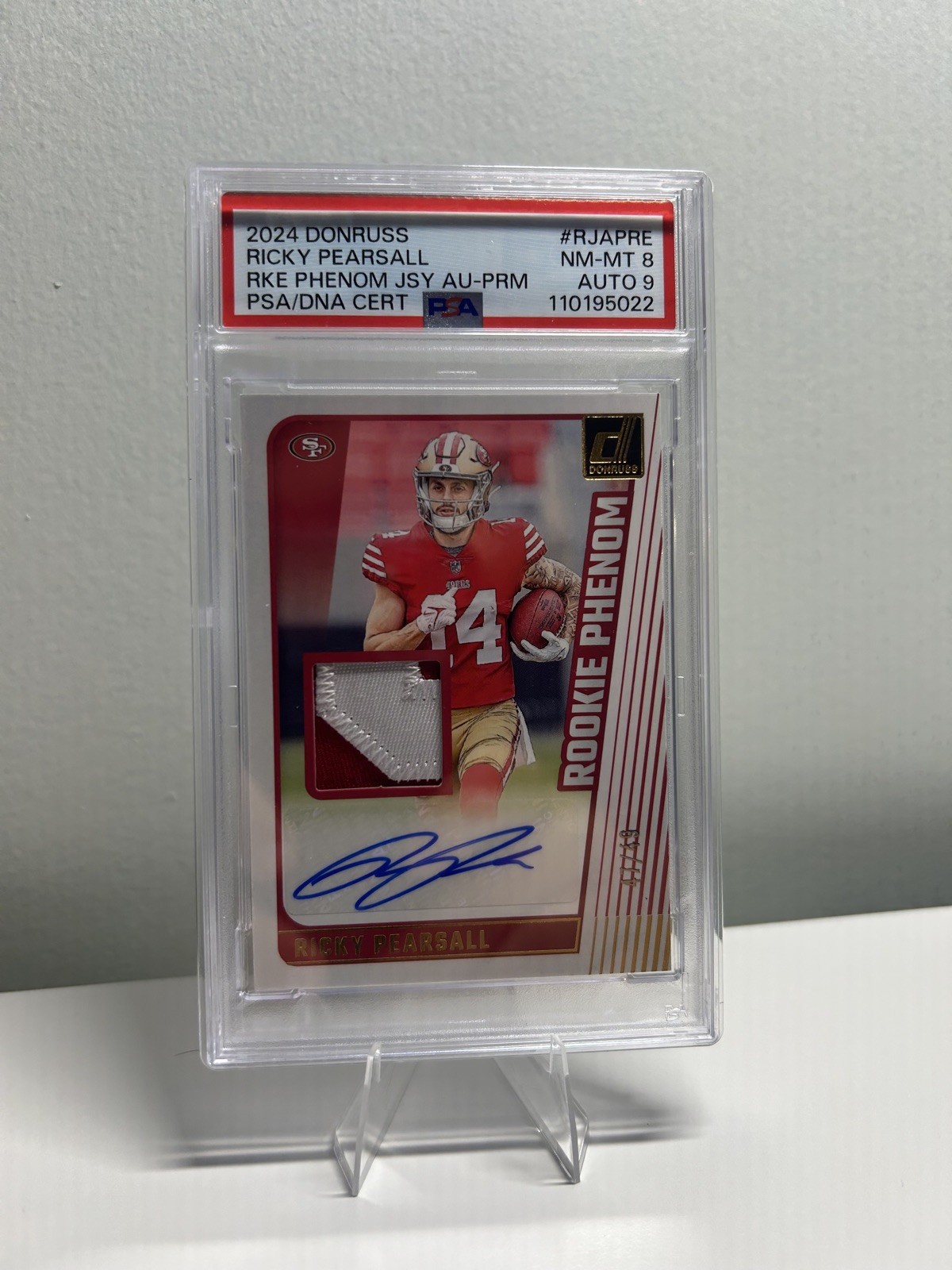 Ricky Pearsall Panini Donruss Rookie Phenom Jersey Autographs #RJAPRE Base