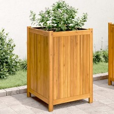 Garden Planter With Liner Solid Wood Acacia