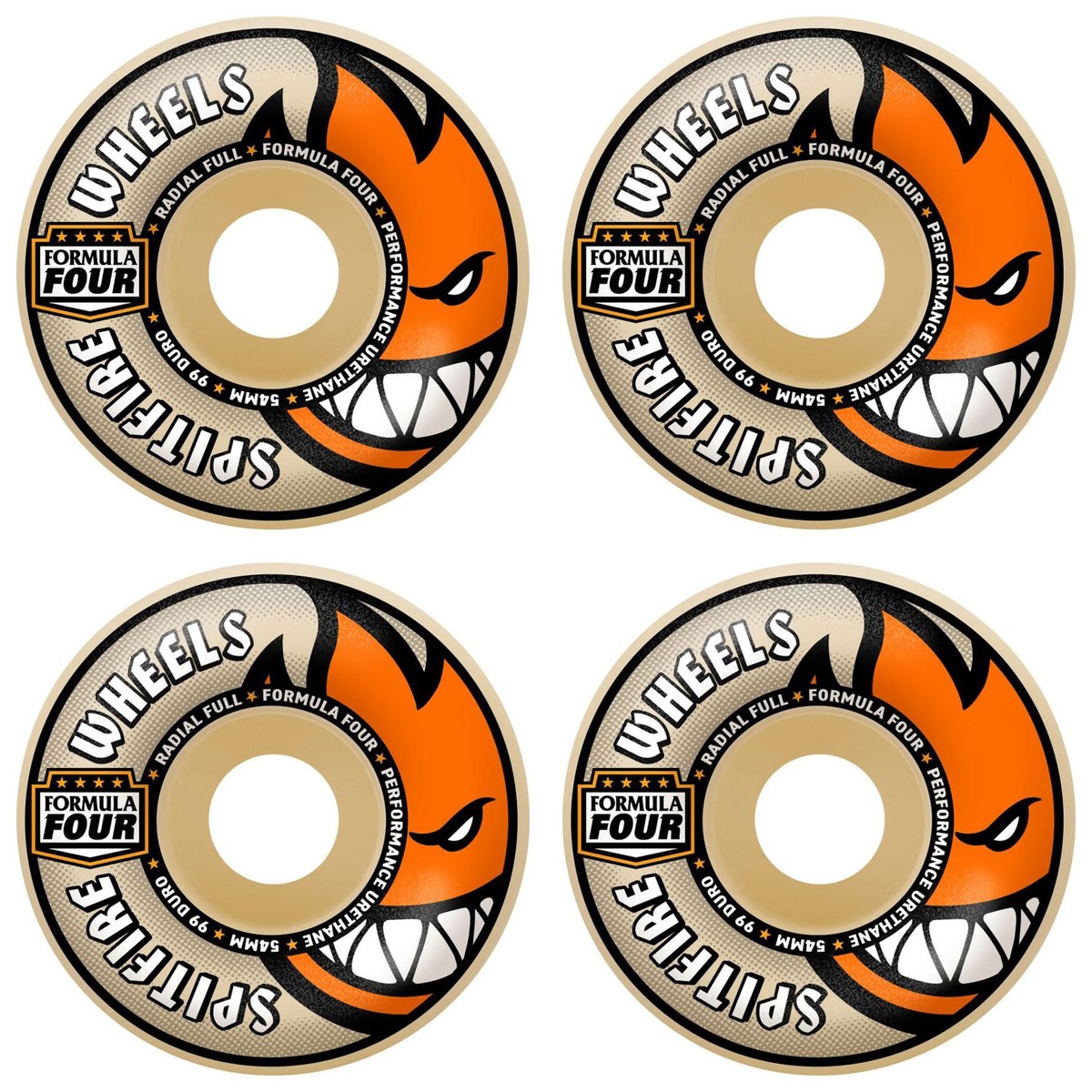 Spitfire Formula Four 58mm 99A ウィール Spitfire Formula Four Conical Full 58mm 99a Natural