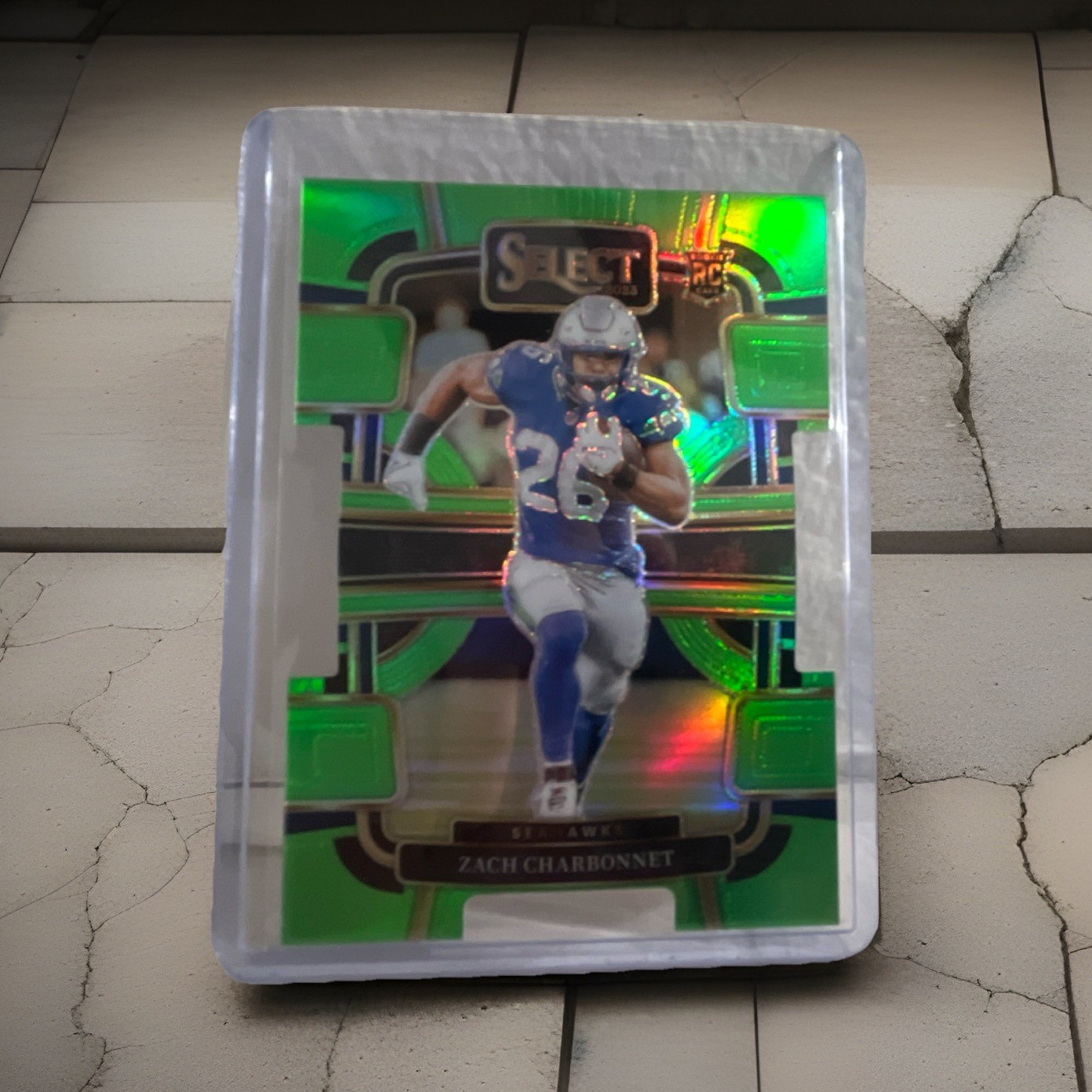 Panini 2023 Select Concourse Zach Charbonnet Seahawks Neon Green Prizm /599 #86