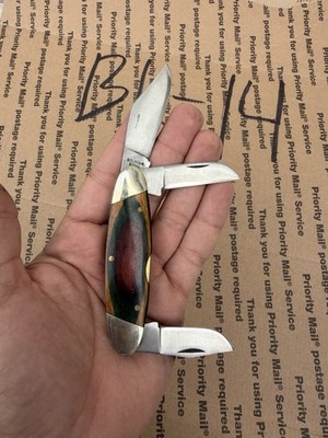 Frost Cutlery 2 Blade Solinger Steel Multicolored Wooden Accent Handle