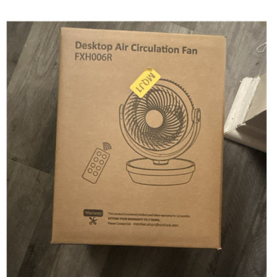 FXH006R Table/Desk Air Circulation Fan Brown 35W 120V Remote Timer 3-Speed