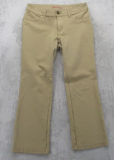 Faded Glory Pants Womens 10P Khaki Beige Straight Leg Stretch Casual Nylon Blend