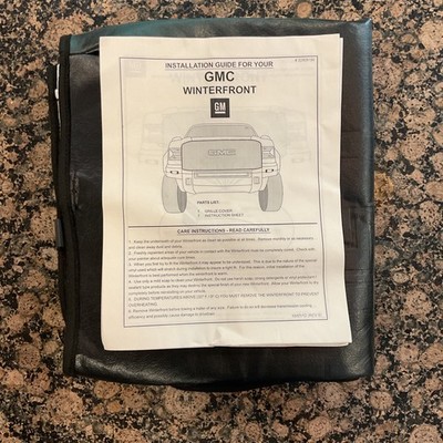 GMC Winterfront Cover # 22808190 with Installation Guide Truck Winterfront 