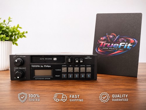 Vintage Toyota by Philips AM/FM Cassette Auto Reverse Radio Corolla Celica Supra