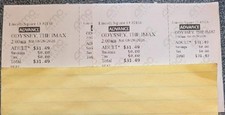 Odyssey IMAX 70mm AMC Lincoln Square 13 2 Tickets Saturday 8/29 2AM Row J