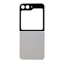 Back Glass Set 2 Parts Top Bottom for Samsung Galaxy Z Flip5 Cream Repair Fix
