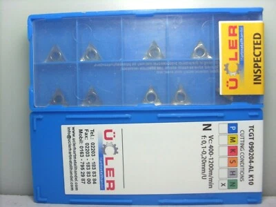 10 STK TCGT 090204-AL K10 BEARBEITUNG VON ALU UND KUNSTSTOFFE WENDEPLATTEN - Bild 1 von 2