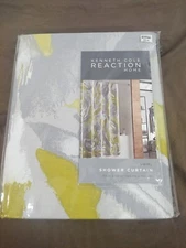 Kenneth Cole Reaction Home Python Swirl Shower Curtain Gray Green/Yellow 72x72