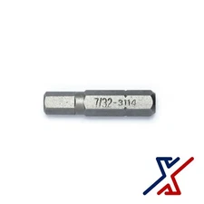 7/32" Hex Driver Bit, 1" Long by X1 Tools (3 Bits to 48 Bits)