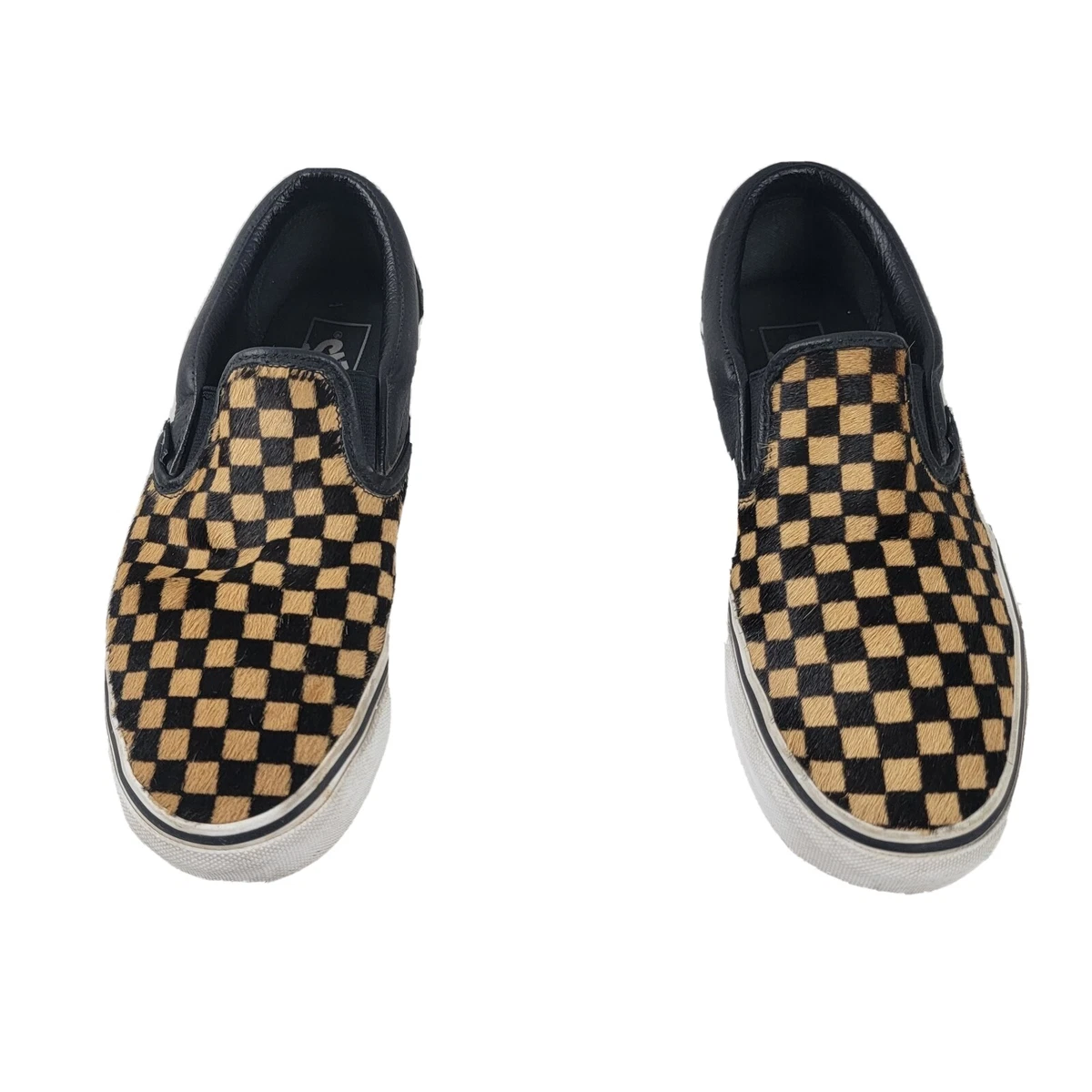Black and gold sales checkerboard vans