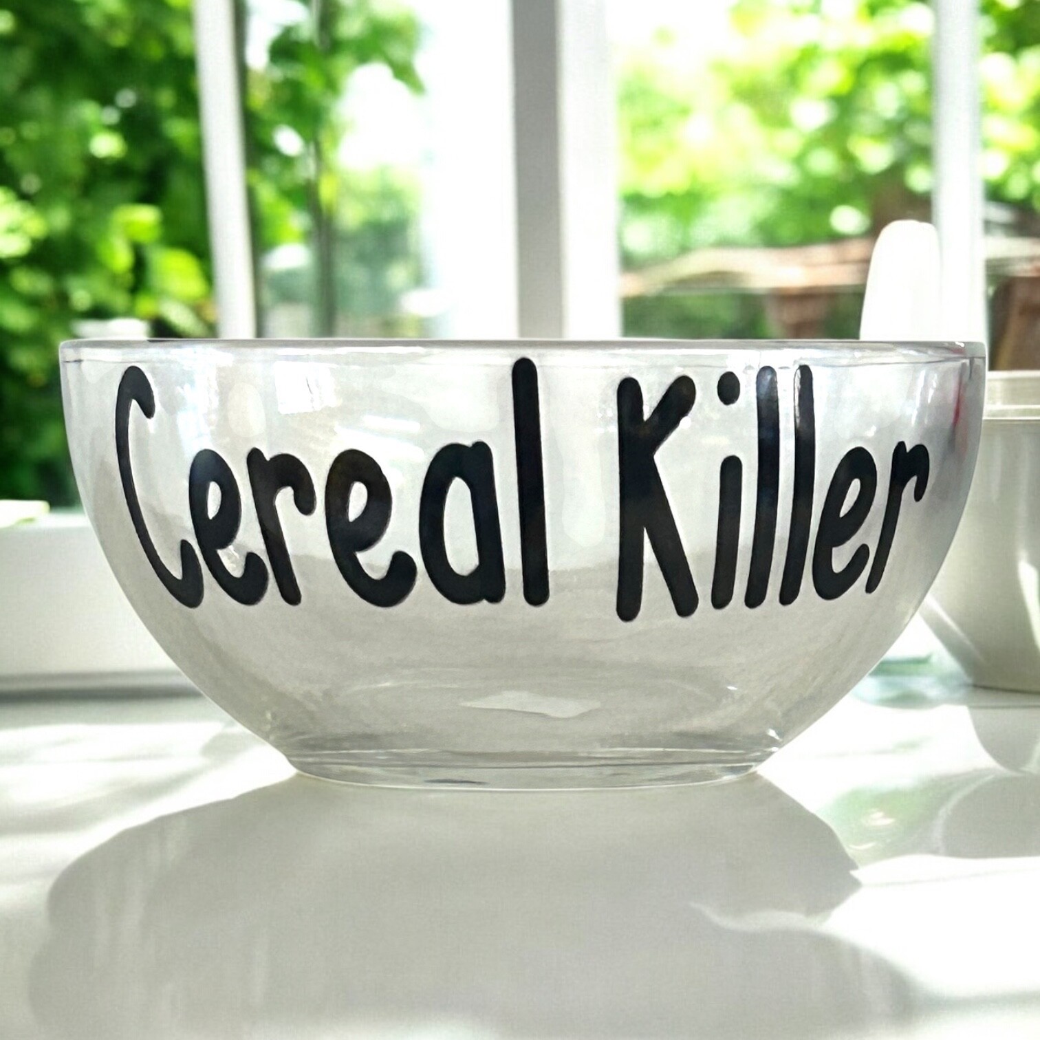 Cereal Killer Bowl with Black or Red Lettering, Gift, Dad Mo