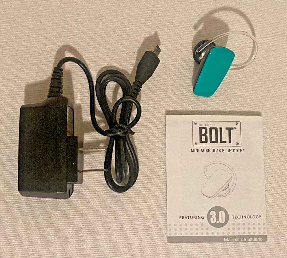 QuikCell BOLT 3.0 Mini Bluetooth Headset Earpiece Wireless Call MicUSB - Image 2 of 4