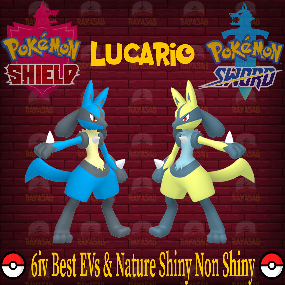 🌟Riolu Shiny - Non Shiny Best Stats Pokemon Scarlet and Violet Home🌟