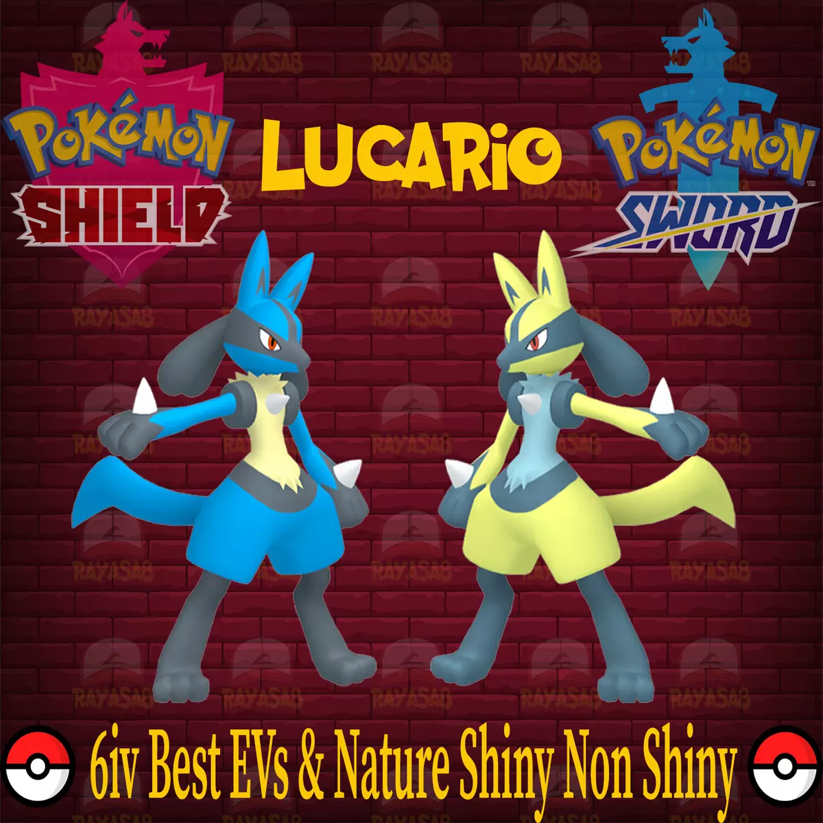 Lucario pokemon Shiny and Normal Mega and Regular -  Sweden