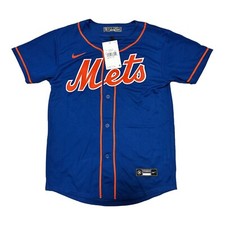 Nike New York Mets Alternate Blue Jersey Youth Sz Medium 10/12 New with Tags NWT