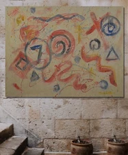 Original,  Mark Little,Acrylic Painting 81” X 62” Extra Large,Abstract,Modern,XL