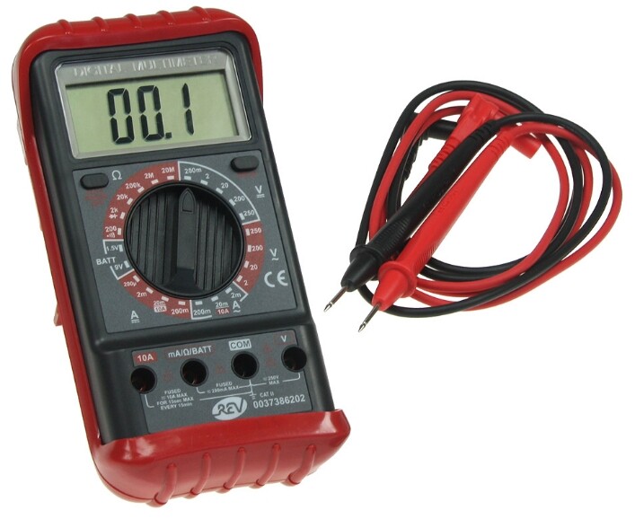 REV digital Multimeter Temperaturmessung Vielfachmessgerät LCD 