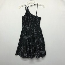 Urban Outfitters One Shoulder Dahlia Smocked Dress Size Small Black B258 -20