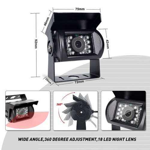 Reverse Camera 4 Pin AV Port IR Night Backup Camera For Truck/Trailer/RV/Heavy - Picture 5 of 32