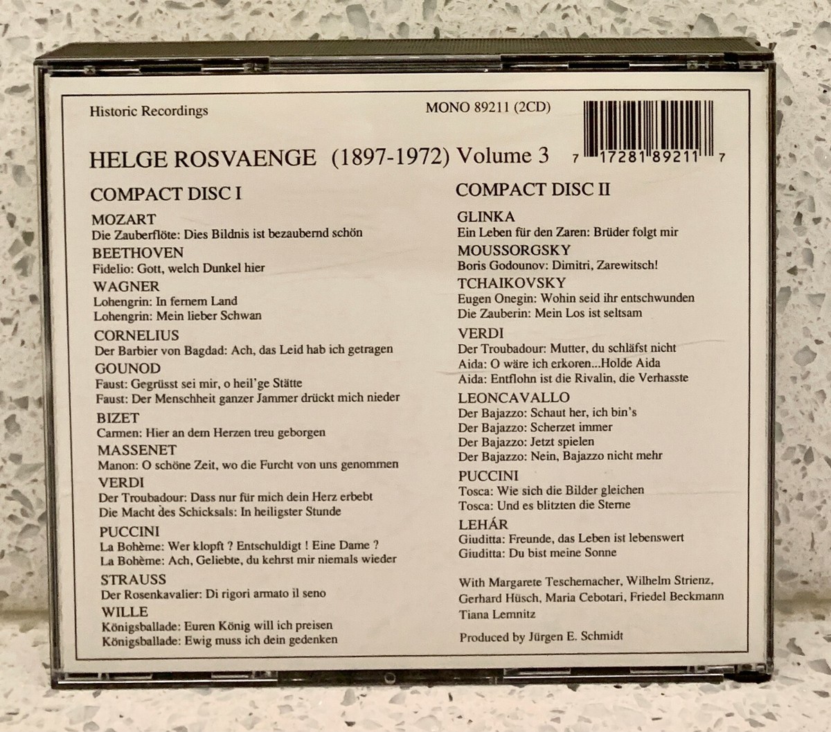 【中古CD】Helge Roswaenge - Operatic Recital／Roswaenge Helge Helge Rosvaenge - Early Recordings 2 disc set CD's Puccini