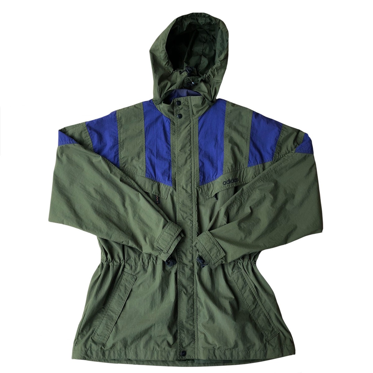 Vintage Adidas Hiking Windbreaker Large Green Purple Parka Style