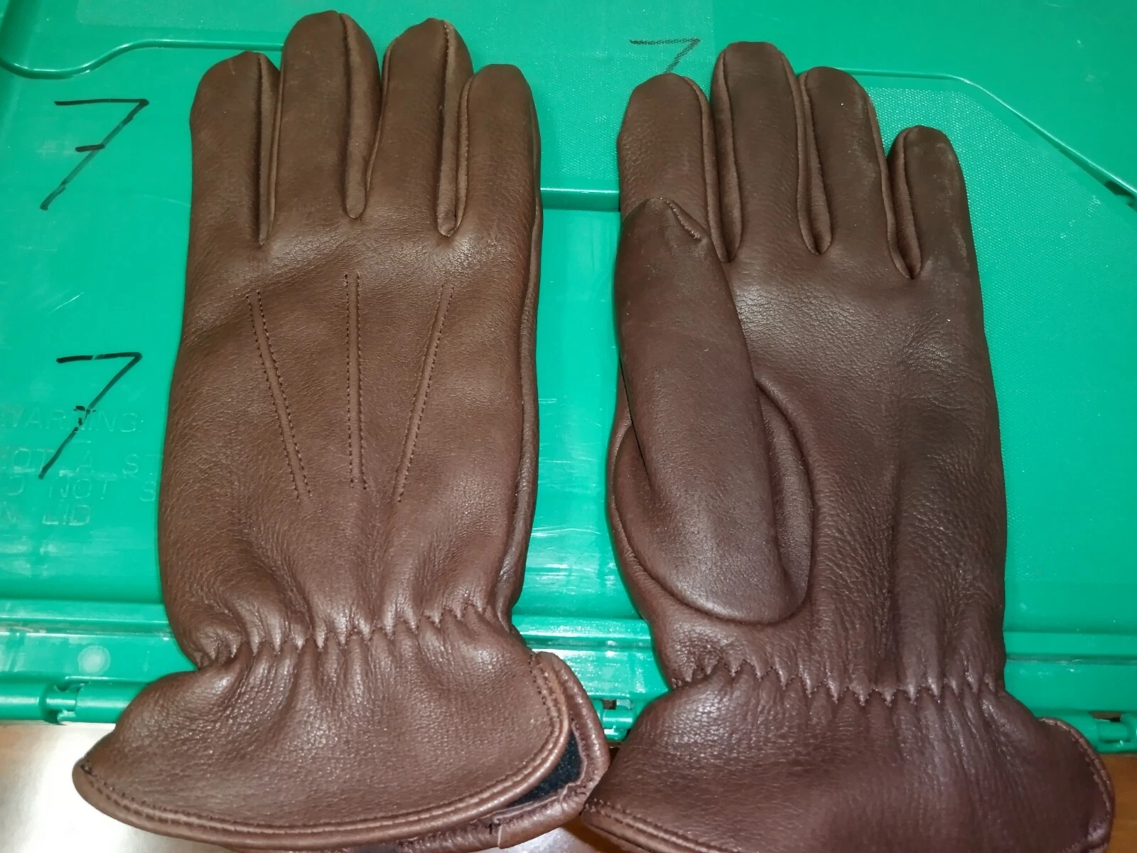 MEN'S FOWNES BROTHERS BROWN LEATHER THINSULATE GLOVES SIZE XL NWT $65