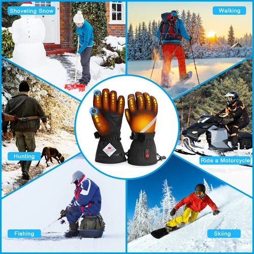 Winter Electric Heated Gloves Liner For Men and Women With Rechargable Battery - Picture 7 of 9