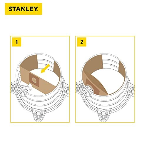 Stanley 193100 58 Gallon Disposable Filter Bag for Wet/Dry Vacuums