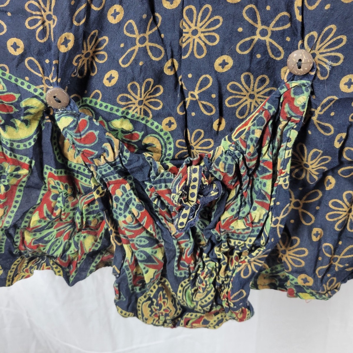 Sacred Threads Tunic Top OS Blouse Boho Mandala Pullover Acrylic