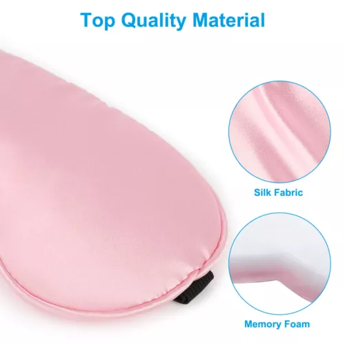 3pcs Travel Sleep Soft Silk Eye Mask, Padded Shade Cover Blindfold for Men Women - Picture 5 of 6